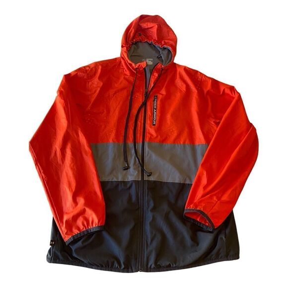 Under Armour Full Zip Windbreaker Training Jacket w/ built In Earbuds. Mens 2XL - Picture 3 of 12